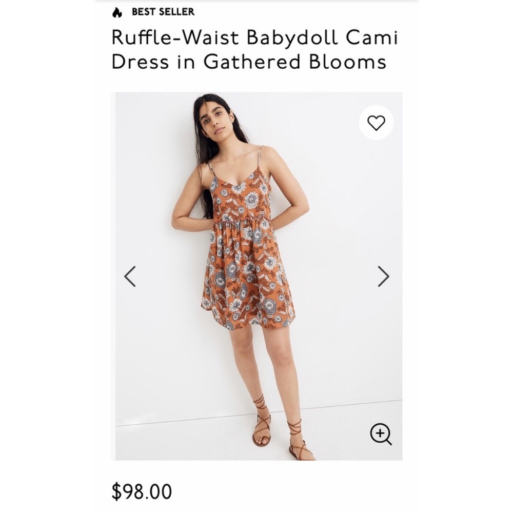 NWOT Madewell Babydoll sundress medium
